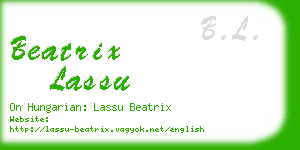 beatrix lassu business card